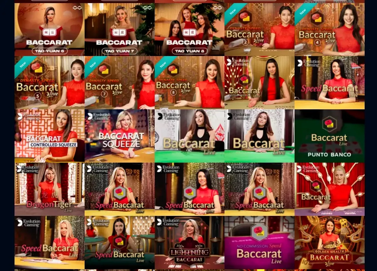 Wonderluck Casino Spielauswahl